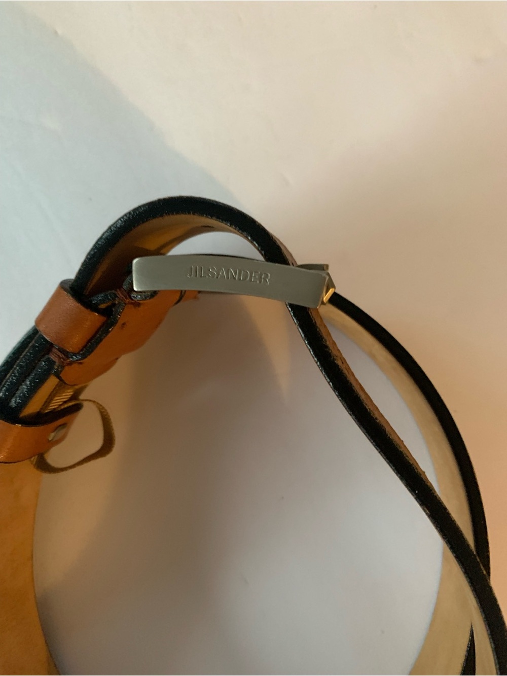 Jil Sander Tan Leather Belt - Classic Casual Style 95 - Picture 4 of 10
